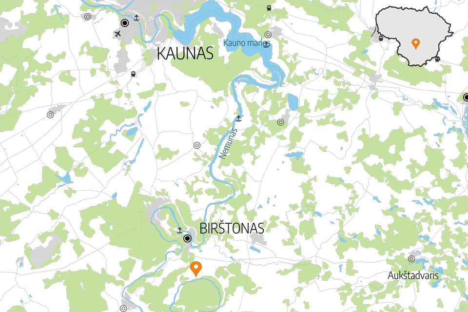 Karte Litauen Birstonas