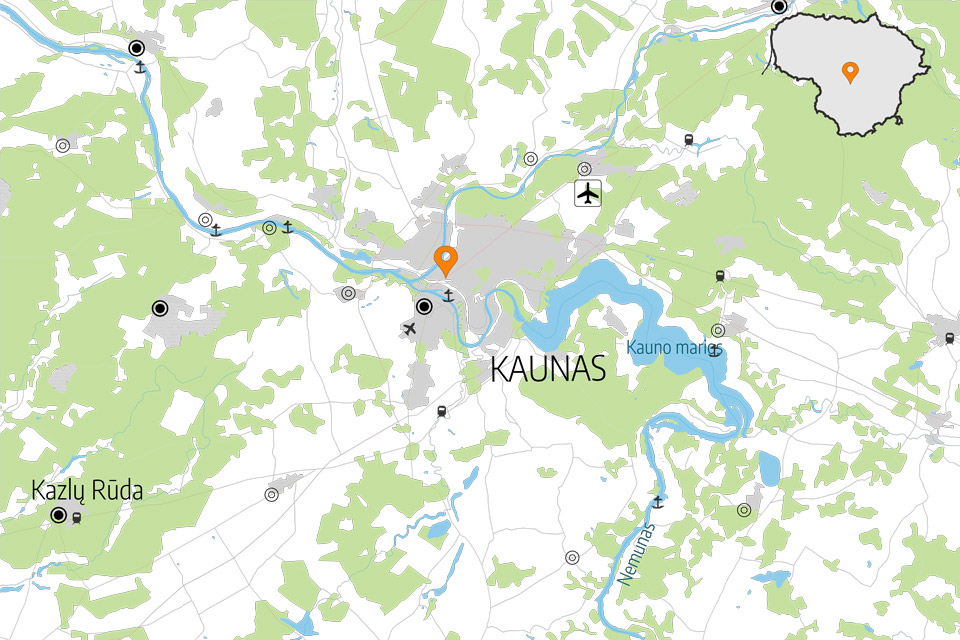 Litauen Karte Kaunas