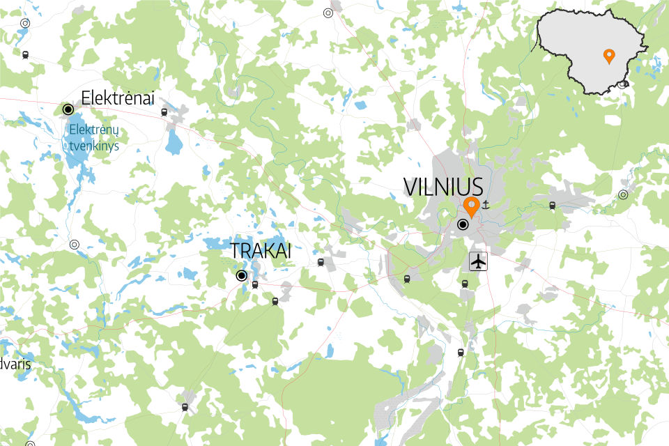 Litauen Karte Vilnius
