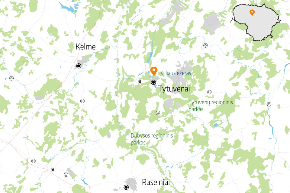 Litauen Karte Rajongemeinde Kelme